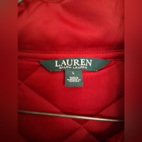 Lauren Ralph Lauren Quilted Burgundy Vest Size Large - Picture 6 of 9